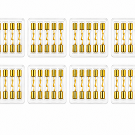 Absolute AGU80-40 40 Pack 80 Amp Gold-Plated AGU Glass Fuse