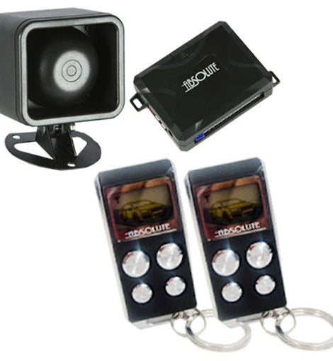 Absolute AL810 Car Alarm Keyless Entry 500' Range Two 4 Button LCD Remote control