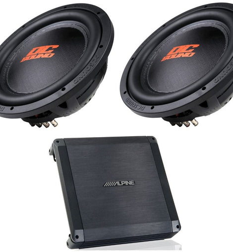 Alpine BBX-T600 600W 2 Ch 2-ohm Amplifier & 2 DSW2000 10