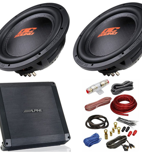 Alpine BBX-T600 600W 2 Ch Amplifier & 2 DSW2500 12