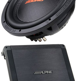 Alpine BBX-T600 600W 2 Ch Amplifier & DSW2500 12" Subwoofer & 4G Amp Kit