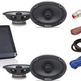 Alpine Bundle 2-Pair SPE-6090 6x9" Coax speakers, with BBX-F1200 280W 4-Ch Amp and Wiring