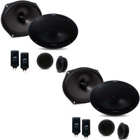 2 Pair Alpine R-S69C.2 Component 600W Peak R-Series 6x9" Component 2-Way Speakers