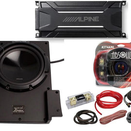 Alpine SBV-10-WRA KTA-30MW KIT4ANL Alpine SBV-10-WRA 10-Inch Subwoofer for 2007-2018 Jeep Wrangler with KTA-30MW Amplifier, wire kit