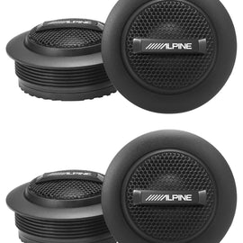 2 Alpine S-S10TW 240W S-Series 1" Silk Dome Tweeter Set