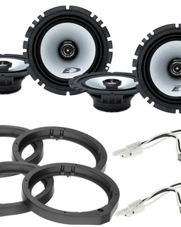 2 Alpine SXE-1726S 6.5" Speaker Package With Speaker Adapter and Harness For Select Honda and Acura Vehicles