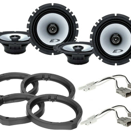 2 Alpine SXE-1726S 6.5" Speaker Package With Speaker Adapter and Harness For Select Honda and Acura Vehicles