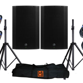 Mackie Thump12A 12 Inch Powered Loudspeaker with Speaker Stands and Cables