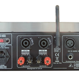 MR DJ AMP3000DSP 2Ch Class AB 3000W PA DJ Power Amplifier Onboard DSP Bluetooth USB