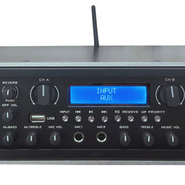 MR DJ AMP7000DSP Class AB 2-Channel 7000W Rackmount PA/DJ Power Amplifier DSP Bluetooth USB Playback 2 Mic Inputs