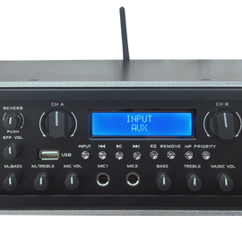 MR DJ AMP7000DSP Class AB 2-Channel 7000W Rackmount PA/DJ Power Amplifier DSP Bluetooth USB Playback 2 Mic Inputs