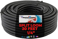 American Terminal SLT14-20 20' 1/4" split loom wire tubing hose cover auto home marine