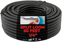A/T SLT14 50 FEET 1/4" SPLIT LOOM WIRE TUBING HOSE COVER AUTO HOME MARINE