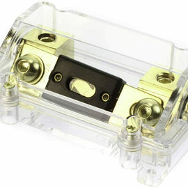 Absolute USA ANH-0 Gold Inline ANL Fuse Holder Fits 0, 2, 4 Gauge with 200AMP Fuse