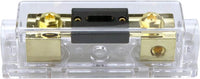 Absolute ANH-3 0/2/4 Gauge AWG in-Line ANL Fuse Holder & Gold Plated 120 Amp Fuse