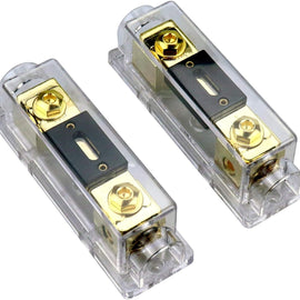 2 Absolute ANH-3 0/2/4 Gauge AWG in-Line ANL Fuse Holder & 2 Gold Plated 80 Amp Fuse