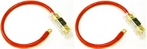 2 200 AMP ANL Gold Terminal Fuse Holder Battery Installation Kit 0 Gauge 1 Foot Red