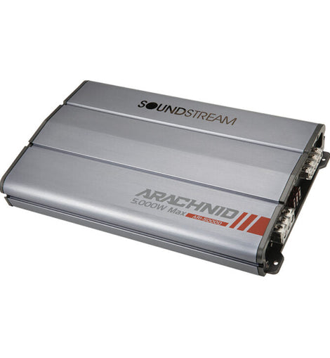 Soundstream AR1-5000D Monoblock Class D Arachnid Series Car Amplifier with Bass Remote