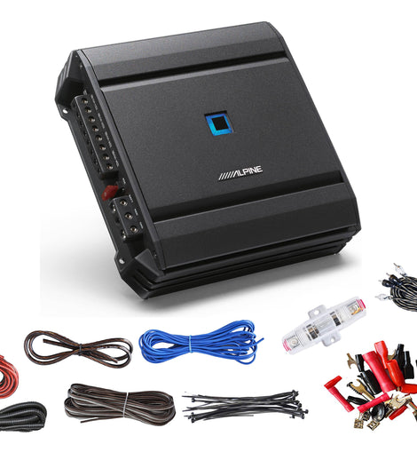 Alpine S-A32F S-Series 320W RMS 4-Channel Digital Class D Car Audio Amplifier + Absolute 8 Gauge Amplifier Kit