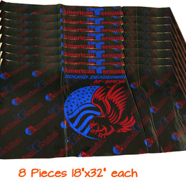 American Terminal AT-BPK32-8 8 Sheets 18" x 32" Sound Deadening Noise Insulation Vibration Dampening Material Bulk Kit