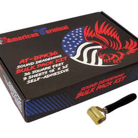 American Terminal AT-BPK36 9 Sheets 18" x 32" Sound Deadening Noise Insulation Vibration Dampening Bulk Kit + Roller Tool