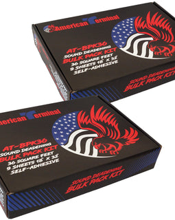 2 American Terminal AT-BPK36 9 Sheets 18" x 32" Sound Deadening Noise Insulation Vibration Dampening Material Bulk Kit