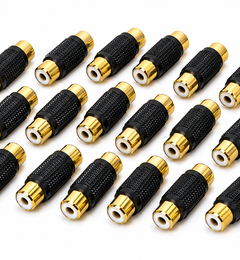 American terminal ATFF-100B-20 Gold RCA Female-to-Female Coupler Adapter 20 Pack
