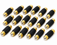 Absolute FF-100B-20 Gold RCA Female-to-Female Coupler Adapter 20 Pack