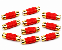 American terminal ATFF-100R-10 Gold Red RCA Female-to-Female Coupler Adapter 10 Pack