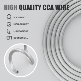 American Terminal ATP8G50SL 8GA 50' Silver Power Ground Wire Car Audio Amplifier Marine Cable