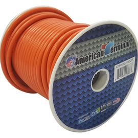 American Terminal ATPW10-100OR 10GA 100' Orange Primary Remote Power Ground Wire