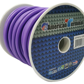 American Terminal ATPW10-100PP 10GA 100' Purple Primary Remote Power Ground Wire