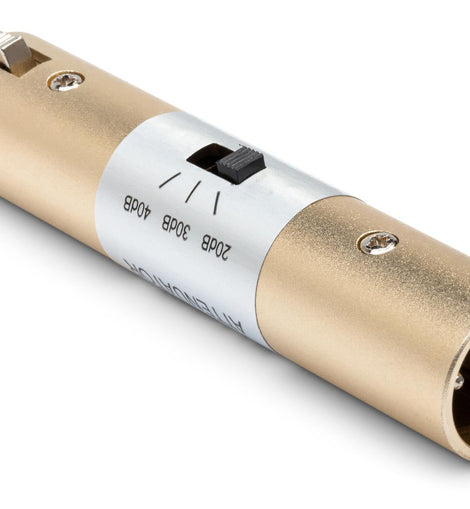 Hosa ATT448 Input Microphone Inline Switchable Attenuator XLR3F to XLR3M Adapter