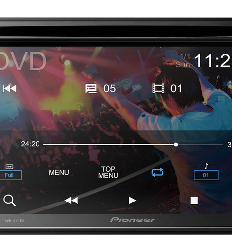 Pioneer AVH-241EX Resistive Glass Touchscreen DVD Receiver