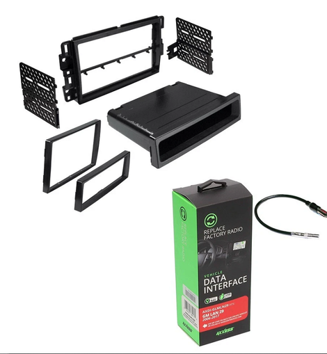 Fit 2006 - UP GM Data Radio Interface Harness AX-GMLAN29-SWC & Installation Dash Kit GMK318