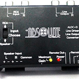 2 Absolute ALOC+D Line Driver/Line Output Hi to Low RCA Converter With Built In Remote Turn On Output