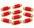 Absolute FF-100R-10 Gold Red RCA Female-to-Female Coupler Adapter 10 Pack
