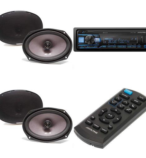 Alpine UTE-73BT RUE-4360 Remote + Two Pairs SXE-6926S 6x9