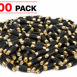 American terminal ATFF-100B-100 Gold RCA Female-to-Female Coupler Adapter 100 Pack