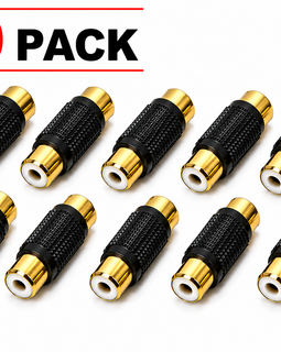 American terminal ATFF-100B-10 Gold RCA Female-to-Female Coupler Adapter 10 Pack