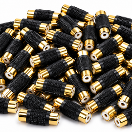 American terminal ATFF-100B-50 Gold RCA Female-to-Female Coupler Adapter 50 Pack