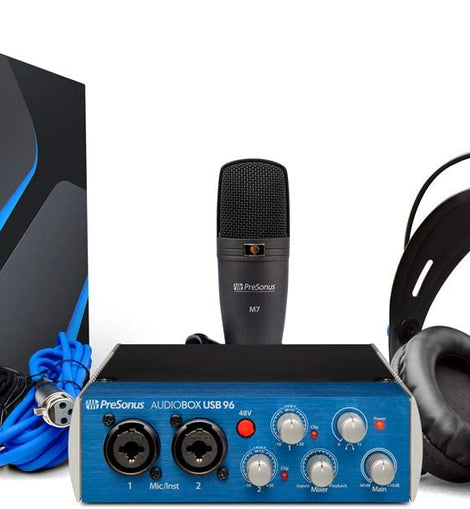 PreSonus AudioBox 96 Studio Hardware and Software Recording Bundle 25th Anniversary Edition