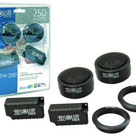 Absolute TW250 Pro Series 1-Inch 250 Watts Ferrite Silk Dome Component Tweeters