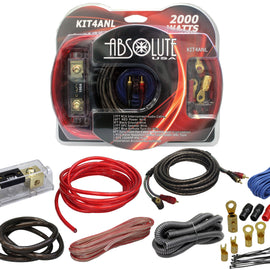 4 Gauge Amp Kit Amplifier Install Wiring Complete 4 Ga Wire ANL Amplifier Complete Installation Amp Kit