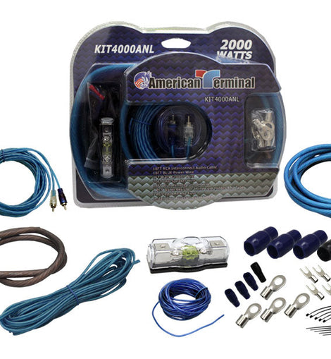 American Terminal KIT4000ANL Complete 4 Gauge ANL PRO Marine Car RV Amplifier Amp Kit