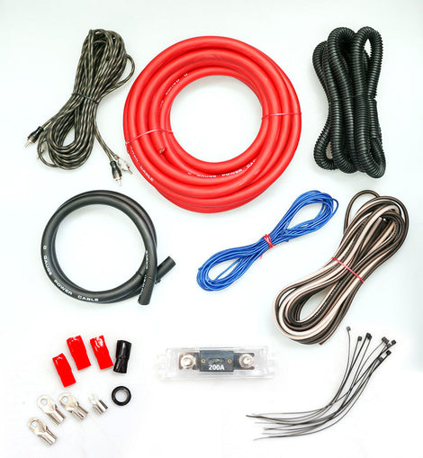 Absolute KIT0R4000 1/0 Gauge Amplifier Installation Wiring Kit 4000W Complete Amp Install Kit