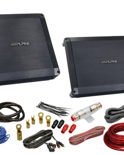 Alpine BBX-F1200 4-Ch & BBX-T600 2-Ch 1800W Max High Power Car Amplifier Package