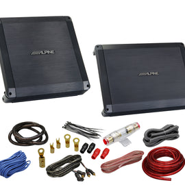 Alpine BBX-F1200 4-Ch & BBX-T600 2-Ch 1800W Max High Power Car Amplifier Package