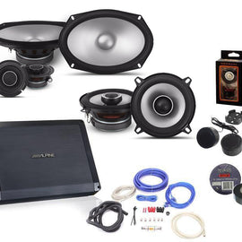 Alpine BBX-F1200 Amplifier S2-S69C 6X9 Component S2-S50 5.25" Speakers & Amp Kit