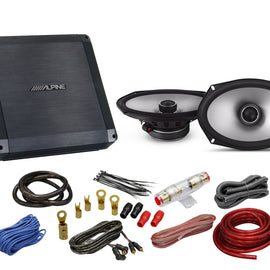 Alpine S2-S69 6x9" 600W Car Audio Speaker + BBX-T600 2 Ch Amplifier+  KIT4 Amp Kit